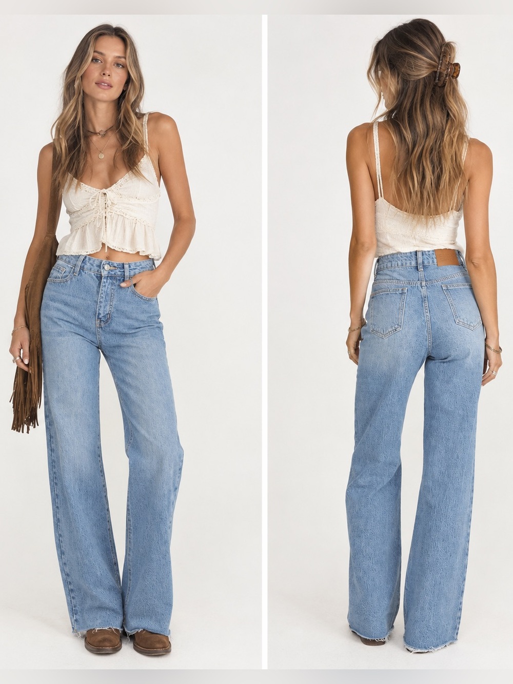 Princess Polly Blue Denim High Rise Straight Leg Jeans Women’s Size 4